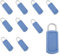 10-Stück Set Reisverschluss-Zipper,Beidseitig Reißverschluss Zipper Ersatz,Ersatz Zipper für Reißverschlüsse,Pull Reparatur Ersatzteile Universal,Abnehmbares Anziehhilfe (Blau)