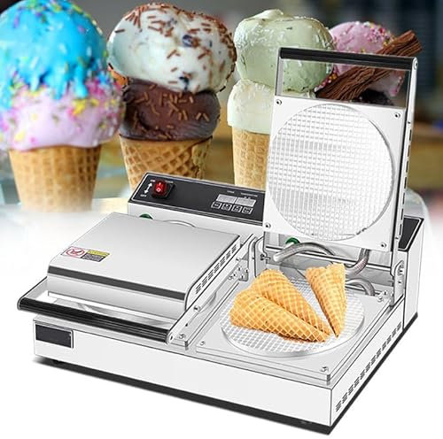 WEIMILOR 1300W Waffle Iron, Dual Head Die-Cast Aluminium Waffle Cone Maker, Non-Stick Waffle Maker with Long Handle for Gas Stove Home Kitchen Restaurant,2heads