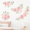 Innovativer Wandsticker mit floralen Rosen und eleganten rosa Rosen, perfekt für moderne Räume