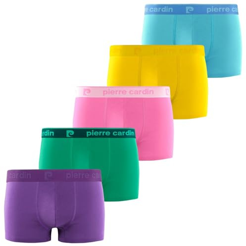 Boxer Homme Coton, Caleçon Homme Naturel et Hypoallergénique (Lot de 5) | Homme, Coupe Ajustée, Stretch, Maintien Optimal, Ceinture fine, Usage quotidien