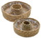 Seegras Pflanzring Natur 2er Set mit Folie - 34/27 cm - Naturfaser Blumenschale zum direkten Bepflanzen - Deko Blumentopf Pflanzenschale Blumen Korb Pflanzen Schale Kräuter Topf