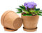 ZMTECH 20 cm Pots avec Soucoupes et Trous de Drainage, Pot de Plante Plastique Aspect Terre Cuite, Pot de Fleur Moyen avec Plateau pour Plantes d'Intérieur Extérieur (Terre Cuite, Lot de 2)