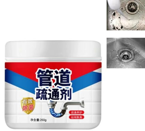 260g Drain Unblocker,Drain Cleaners And Unblockers,Hair Dissolver For Drains,Sink & Drains Cleaner,Dissolves Clogs,Fast Acting,Powerful Cleaning Ability,For Pipes In Bathrooms Toilets Bathtubs