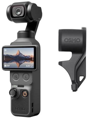 DJI Osmo Pocket 4 Combo Standard, videocamera vlog tascabile con gimbal | CMOS da 1″ e 4K/240fps, stabilizzazione a tre assi, zoom senza perdita 2×, 107 GB di memoria integrata