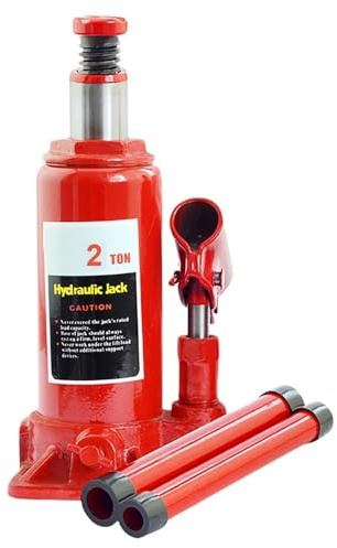 VXDEFP Cric Bouteille hydraulique 2/5/10 tonnes, cric hydraulique soudé for Voiture, camionnette, Camping-Car, réparation(5 Ton)