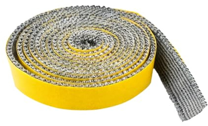 Kamin Dichtband Hitze- und Temperaturbeständiges,Selbstklebende Ofendichtschnur für Kaminofen, Ofenrohr, Kamintür, Schornsteinverlängerung und Smoker (3mm x 10mm x 2m)