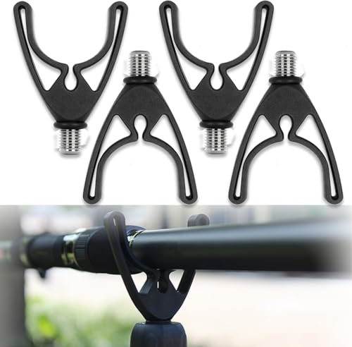 4 Stück Karpfen-Angelrutenhalter, Schwarz Karpfenangeln Rutenauflage | Robust Rod Rest, Gripper für Rutenhalter - halten Ihre Angelrute