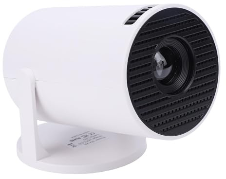 Generic Projecteur Vidéo de Cinéma Maison, Projecteur WiFi Rotatif à 240 ° avec Plusieurs Ports, Projecteur Portable à Faible Bruit pour Intérieur et Extérieur