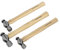 Sealey Ak203 Ball Pein Hammer Set 3Pc Hickory Shaft