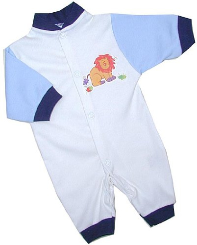 BabyPrem Premature Baby Romper Playsuit Boys Clothes Blue Lion 3.5-5.5lb 38-44cm
