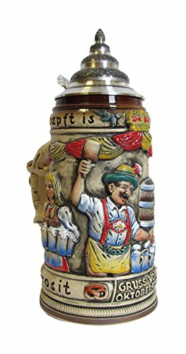 KING Jarra de cerveza alemana Oktoberfest, jarra 0,5 litros