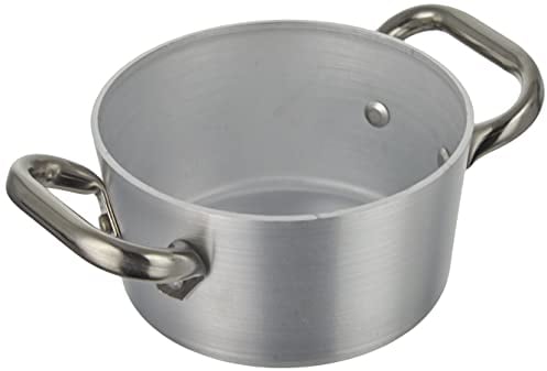 Agnelli ALMA10414 Cacerola Alta con 2 Mangos de Acero, Aluminio Profesional 3mm, diámetro 14 cm