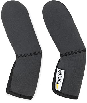 hauck Handle Me 2, Grau - 2er Set Neopren Griffbezug für Separate Griffe von Schirmbuggys & Kinderwagen, 17 x 5,5 x 2 cm, Weich & Strapazierfähige, Schnelle Klettverschluss Befestigung, Waschbar