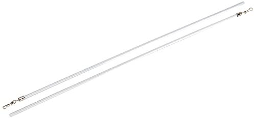 GARDINIA Barra para correr cortinas, Plástico, Transparente, 75, 2 unidades