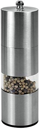 Metaltex 252832010 Gewürzmühle 16 cm mit Keramikmahlwerk, Edelstahl/Acryl, Silber