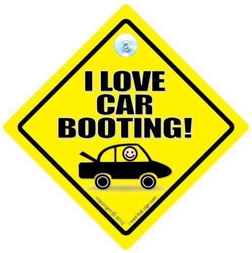 I Love Car Booting Car Sign, Car Boot, Boot Fair, Funny Sign, Bumper Sticker, Tailgater Car Sign, Baby On Board, Bumper Sticker, Car Signs, Decal, Baby on Board Sign Style, Carboot, Carboots, Carboot Fair, Car Boot Sale