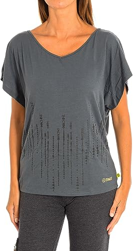 Zumba Fitness Damen T-Shirt, Dark N Dirty Slate, XS/S