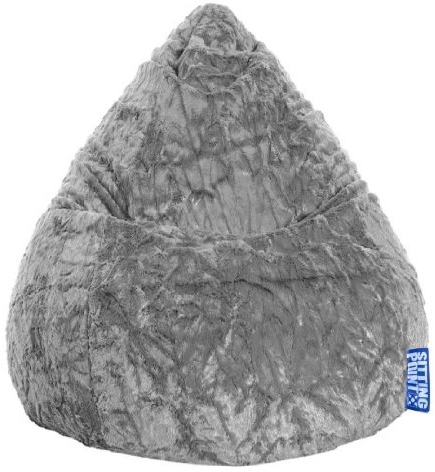 Sitting Point by Magma BeanBag FLUFFY L in mittelgrau