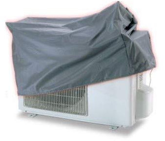 3S SuperSamaStore Telo Cappottina Copri Unità Esterna di Impianto Condizionamento Trial Split, Custodia per Copertura Unità Ventola di Climatizzatore, Grigio, 97 x 75 x 37 Cm