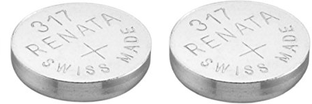 2 x Renata 317 Uhren Batterie Schweizer Herstellung Silberoxid 1,5V (SR516SW)