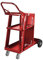 Red Welding Cart Plasma Cutter Welder Mig Tig Arc Storage for Tanks Gas Bottle