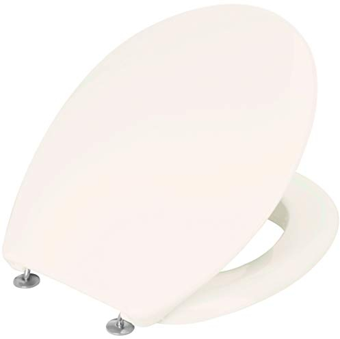 Cornat WC-Sitz Cetina - Schlichter Look in pergamon - Pflegeleichter Duroplast - Unifarbenes Design passt in jedes Badezimmer / Toilettensitz / Klodeckel / KSCET23 44,6 x 37,2 cm