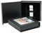 USB-Box für 1 USB-Stick mit Bildfenster. Flash Drive Aufbewahrungsbox. (Schwarz)