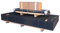 Gitter-Zaun/Metall-Zaun Komplett-Set/verzinkter Stahl/anthrazit Pulverbeschichtet (RAL 7016) Höhe: 120 cm / 37.5 m Länge/Draht: 6-5-6 mm/inkl. Gitterstabmatten, Pfosten und Montagematerial