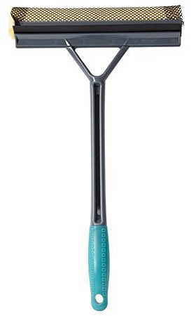 JVL Car Care Cleaning Range Window Squeege with Sponge, Plastic, Rubber and Sponge, Teal/Grey, 46.5 x 6.5 x 25.5 cm