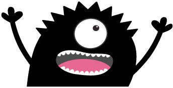 Oedim Monster-Aufkleber schwarz einseitig geschnitten | 12 x 6 cm | Einfache Anbringung | Autoaufkleber wirtschaftlich und robust