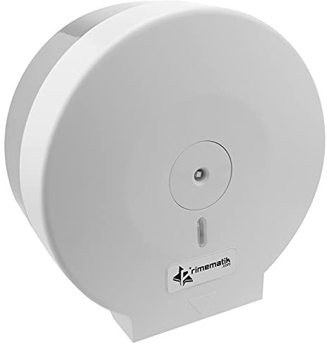 PrimeMatik - Porte-Rouleau de Papier Toilette en Gros. Distributeur Industriel Blanc en Rouleau 268x123x273mm