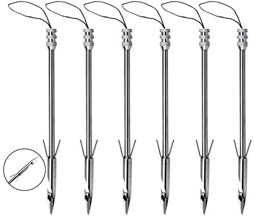 6pc Edelstahl Pfeilspitze Schleuder Katapult Dart-Jagd-Schießen-Fische