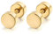 Flongo Männer Ohrstecker Knopf Frauen Ohrringe, 3-14mm Gestüt Stecker Flach Ohrringe Ohrstecker Ohrhänger Gold Taper Fake Plug Tunnel Piercing Herren,Damen