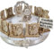 Torta da 12 fette con pergamena e colonna effetto pietra bimba comunione + centrale dolcicose albero della vita comunione confetti e biglietti inclusi