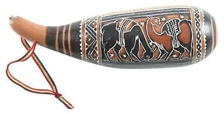 Calabaza seca 'Guiro' Shaker sonajero lluvia sonido instrumento musical natural del Perú Comercio Justo