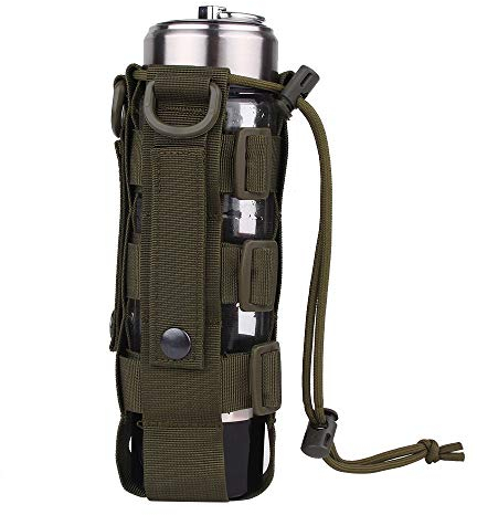 Porte-Bidon Tactique, Sac de Bouteille d'eau Multifonction Molle Tactique en Nylon, Pochette Militaire pour Bouteille d'eau pour la Randonnée, Le Cyclisme, la Course à Pied, Le Camping