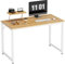 SogesPower Scrivania per Computer, Scrivania da Ufficio, Scrivania da Lavoro, Tavolo da Conferenza per Casa e Ufficio, 100×50×75 cm, Acero