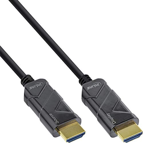 InLine® HDMI AOC Kabel, Ultra High Speed HDMI Kabel, 8K4K, schwarz, 20m