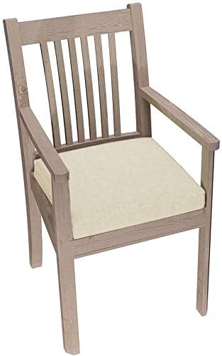 chilly pilley Stuhlkissen Gartenkissen Gartenstühle Stuhlauflage Stuhlpolster Sitzkissen Abnembar Bezug Mit Reißverschluss Auflage Set Garten Kissen (4er Set 45x45x5, Creme)