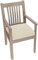 chilly pilley Stuhlkissen Gartenkissen Gartenstühle Stuhlauflage Stuhlpolster Sitzkissen Abnembar Bezug Mit Reißverschluss Auflage Set Garten Kissen (4er Set 45x45x5, Creme)