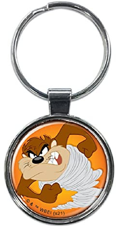 Ata-Boy Looney Tunes Schlüsselanhänger mit tazmanischem Teufel, 3,8 cm, für Schlüssel, Rucksackzüge und mehr, Schwarz, Einheitsgröße