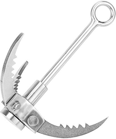 Garra de supervivencia plegable de acero inoxidable Escalada Garra, gancho plegable de 3 garras Gancho de agarre de escalada en roca de para supervivencia al aire libre para todas las actividades al