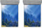 ABAKUHAUS Rustikal 2er-Satz Spannbetttuch, Mountain Village Ukraine, Soft Dekorativer Stoff Bettwäsche Rund-um Elastischer Gummizug, 135 cm x 190 cm, Grün blau