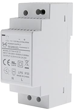 SeKi Alimentatore di rete per guida DIN H-30-12, 12 V, 2 A, 24 W, DIN Rail