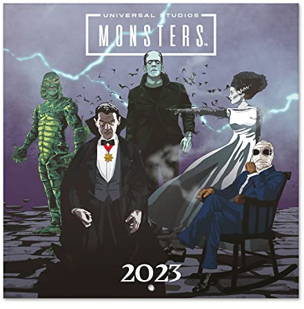 Grupo Erik Wandkalender 2022 2023, Monster Universal Studio 16 Monate Wandkalender, Kalender zum Aufhängen von September 2022 bis Dezember 2023, Produkt mit offizieller Lizenz