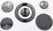 JPshop - Kit 5 piattelli lisci di cui una tripla corona adattabile a piano cottura cucina compatibile con Ariston - Nardi - Franke