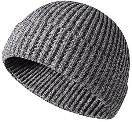 Retro Trawler Winter Beanie Hat, Unisex Fischermütze Dockermütze Rollmütze Winter Hut Baseballkappe Cappello Antivento (Grau)