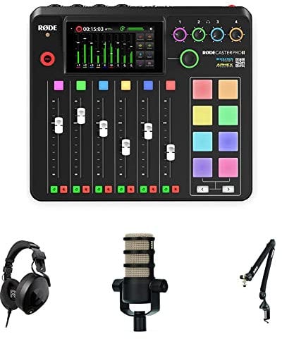 RØDE 2 Person Podcasting Bundle, 1 x RCP II, 1 x RØDECover 2, 2 x NTH100, 2 x PodMic, 2 x PSA1