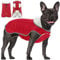 Winter Hundemantel mit Bauchschutz, Reflektierende Warme wasserdichte Hundejacke, Winddicht Hundekleidung Outfit Weste für Mittlere Große Hunde, Red XL
