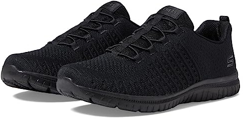 Skechers Women's Tugend Sneaker, Black Black BBK, 7 UK